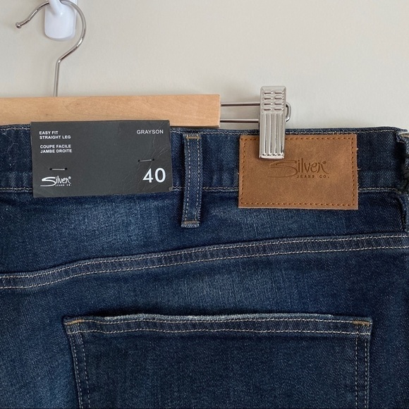 NEW Silver Jeans Grayson Easy Fit Straight Leg Men's Sz 40X32 Dark wash - Picture 6 of 12